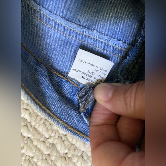 Seruchi Vintage High Waist Denim Jeans with Suede Fringe size 0 - Picture 3 of 10